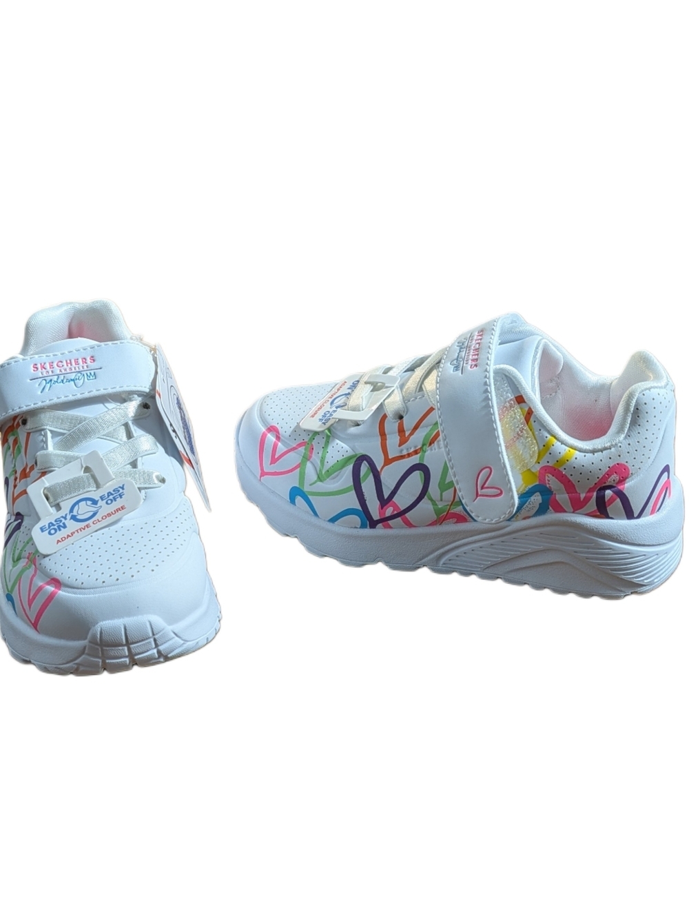 Skechers x JGoldcrown Kids Uno Lite Love Levitate Sneakers White Multi Size 9 - Picture 4 of 10